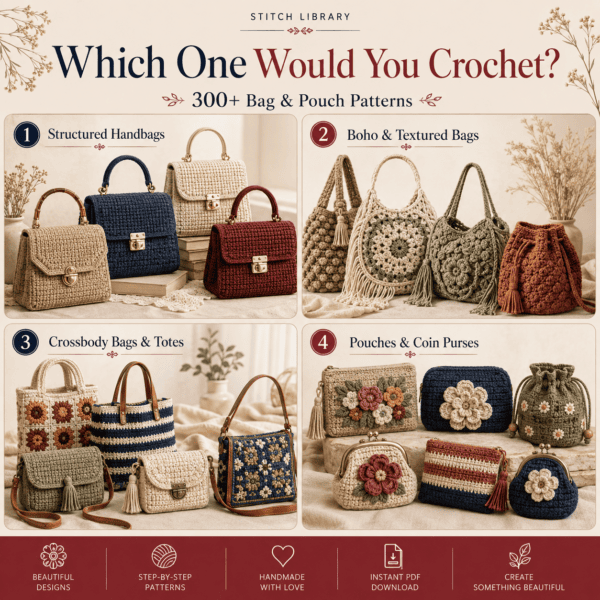 1fe3947d-47ce-47b8-a803-9b737cd792d1 300+ Crochet Bag & Pouch Patterns Bundle