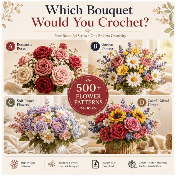 3ed056c9-3a1f-4bdb-961f-2487387eaa39 500+ Crochet Flower Patterns Bundle