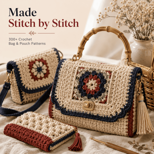452cf9fc-9c38-482c-b0c9-bf0b0349e971 300+ Crochet Bag & Pouch Patterns Bundle