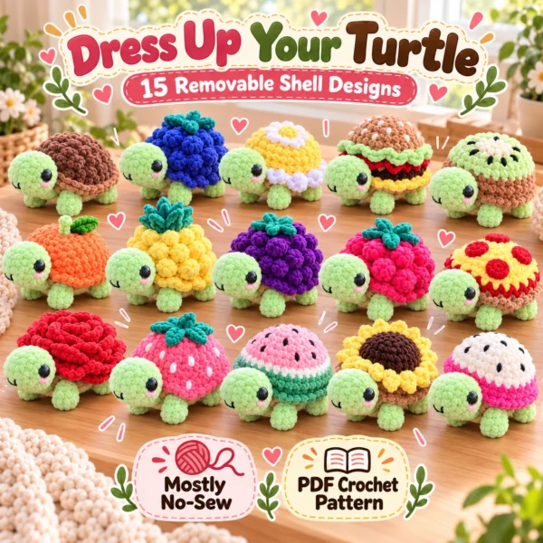 79510ed5-3284-485f-ae9c-0fe8b7122a56 15-in-1 Land Turtle Dress Up Crochet Pattern Bundle – preview 6