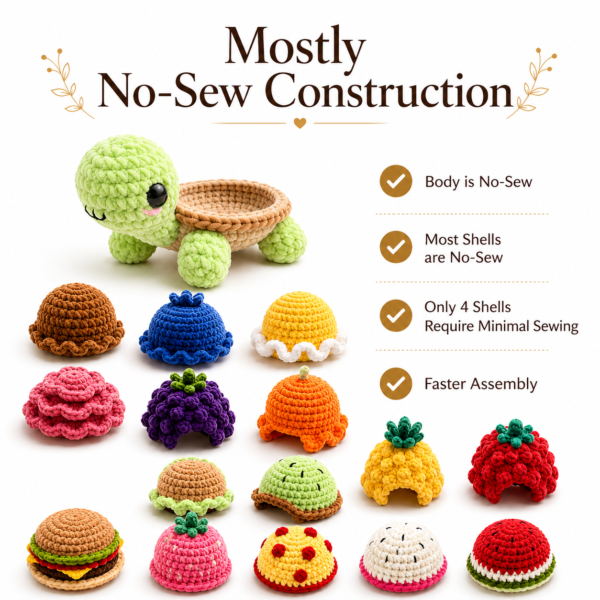 ChatGPT Image Aug 9, 2026, 06_18_44 PM 15-in-1 Land Turtle Dress Up Crochet Pattern Bundle