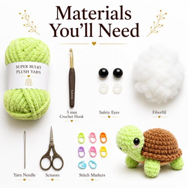 ChatGPT Image Aug 9, 2026, 06_18_54 PM 15-in-1 Land Turtle Dress Up Crochet Pattern Bundle