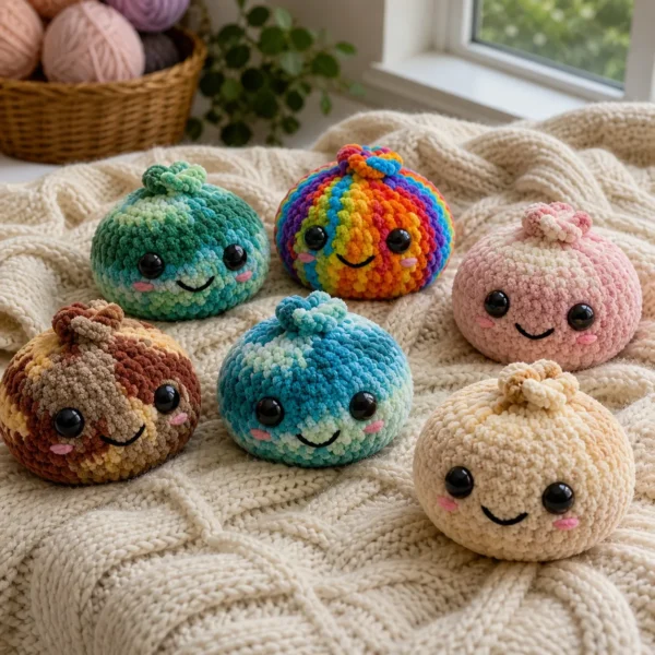 Dumpling & Steamer Crochet Pattern – Cute Amigurumi Food Plushie PDF