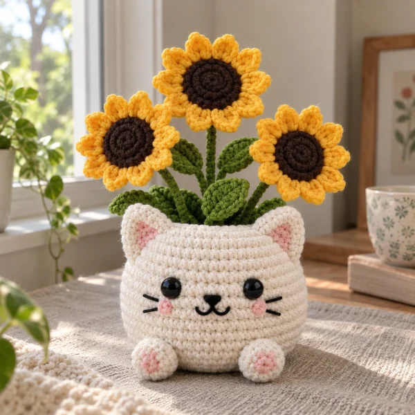 9-in-1 Critter Planter Pots Crochet Pattern Bundle – preview 3