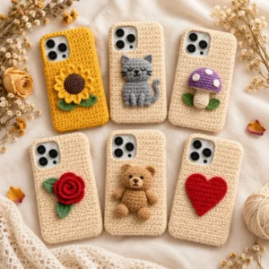 6-in-1 Cozy Companions Crochet Phone Case Pattern Bundle
