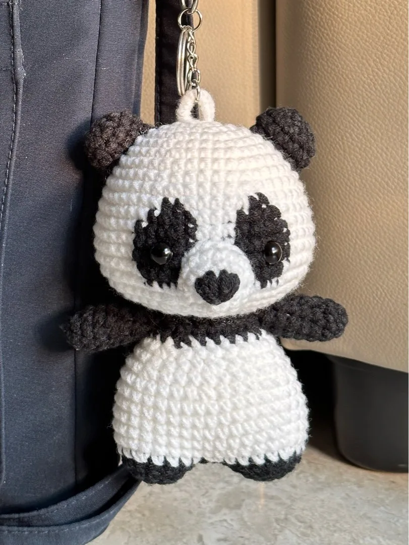 Crocheted fantasy creature keychain
