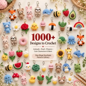 1000+ Amigurumi Keychain Patterns Bundle