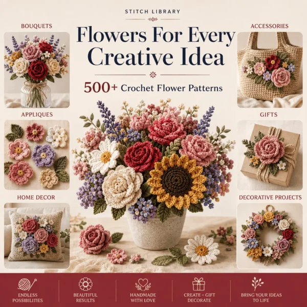 500+ Crochet Flower Patterns Bundle – preview 6